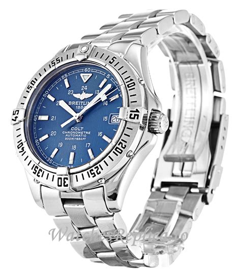 breitling colt auto a17350|Breitling colt automatic blue dial.